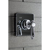Heirloom Single-Handle Three-Way Diverter Valve with Square Trim Kit