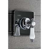 Bel-Air Single-Handle Three-Way Diverter Valve with Square Trim Kit