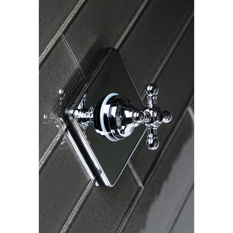 Single-Handle Three-Way Diverter Valve with Square Trim Kit