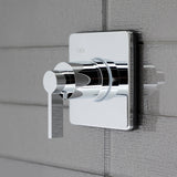 NuvoFusion Single-Handle Three-Way Diverter Valve with Square Trim Kit