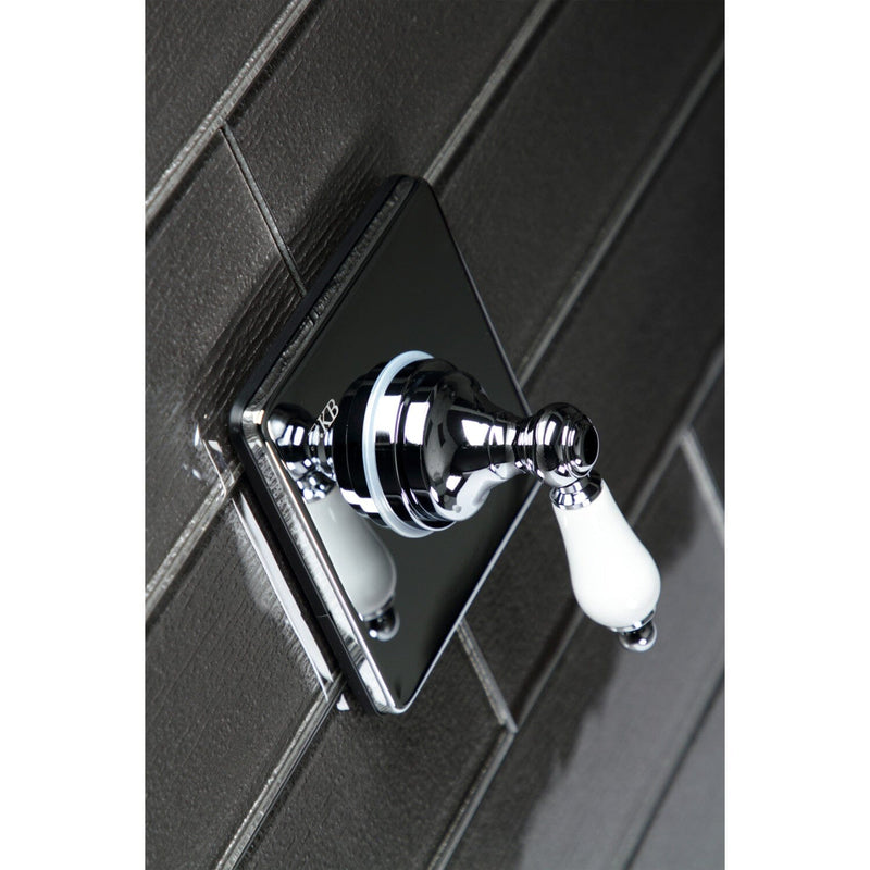 Single-Handle Three-Way Diverter Valve with Square Trim Kit