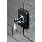 Single-Handle Three-Way Diverter Valve with Square Trim Kit