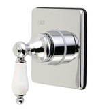 Single-Handle Three-Way Diverter Valve with Square Trim Kit