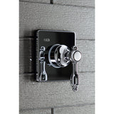 Tudor Single-Handle Three-Way Diverter Valve with Square Trim Kit