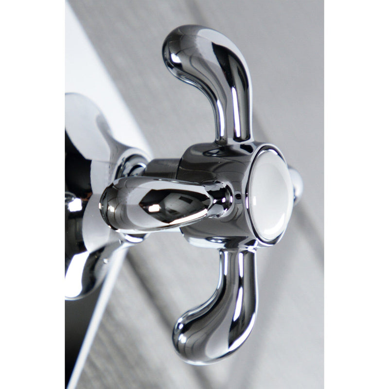 Single-Handle Three-Way Diverter Valve with Square Trim Kit