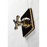 Single-Handle Three-Way Diverter Valve with Square Trim Kit