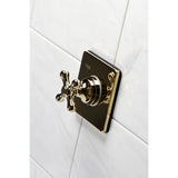 Single-Handle Three-Way Diverter Valve with Square Trim Kit