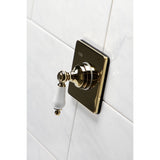 Single-Handle Three-Way Diverter Valve with Square Trim Kit