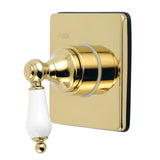 Single-Handle Three-Way Diverter Valve with Square Trim Kit