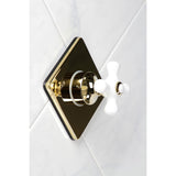 Single-Handle Three-Way Diverter Valve with Square Trim Kit