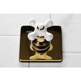 Single-Handle Three-Way Diverter Valve with Square Trim Kit