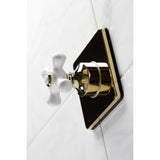 Single-Handle Three-Way Diverter Valve with Square Trim Kit