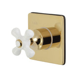 Single-Handle Three-Way Diverter Valve with Square Trim Kit