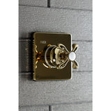 Single-Handle Three-Way Diverter Valve with Square Trim Kit