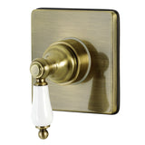 Single-Handle Three-Way Diverter Valve with Square Trim Kit