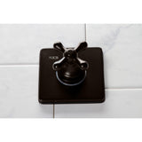 Single-Handle Three-Way Diverter Valve with Square Trim Kit