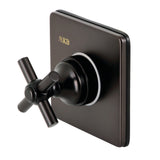 Elinvar Single-Handle Three-Way Diverter Valve with Square Trim Kit