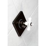 Single-Handle Three-Way Diverter Valve with Square Trim Kit