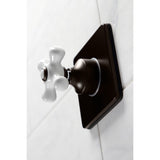 Single-Handle Three-Way Diverter Valve with Square Trim Kit