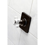 Single-Handle Three-Way Diverter Valve with Square Trim Kit
