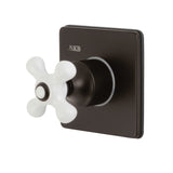 Single-Handle Three-Way Diverter Valve with Square Trim Kit