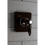 Tudor Single-Handle Three-Way Diverter Valve with Square Trim Kit
