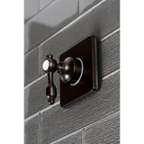 Tudor Single-Handle Three-Way Diverter Valve with Square Trim Kit