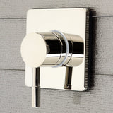 Concord Single-Handle Three-Way Diverter Valve with Square Trim Kit
