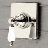 Single-Handle Three-Way Diverter Valve with Square Trim Kit