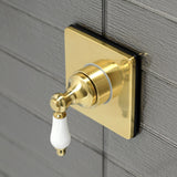 Single-Handle Three-Way Diverter Valve with Square Trim Kit