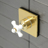 Single-Handle Three-Way Diverter Valve with Square Trim Kit