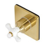 Single-Handle Three-Way Diverter Valve with Square Trim Kit