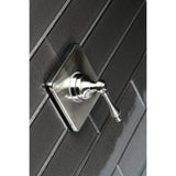 Single-Handle Three-Way Diverter Valve with Square Trim Kit