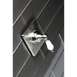 Single-Handle Three-Way Diverter Valve with Square Trim Kit