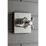Single-Handle Three-Way Diverter Valve with Square Trim Kit