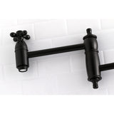 Restoration Two-Handle 1-Hole Wall Mount Pot Filler Faucet