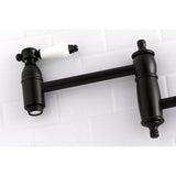 Bel-Air Two-Handle 1-Hole Wall Mount Pot Filler Faucet