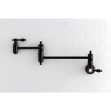 Tudor Two-Handle 1-Hole Wall Mount Pot Filler Faucet