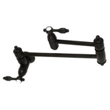 Tudor Two-Handle 1-Hole Wall Mount Pot Filler Faucet