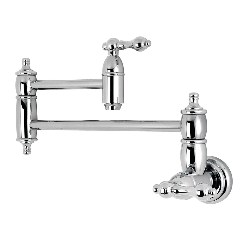Restoration Two-Handle 1-Hole Wall Mount Pot Filler Faucet