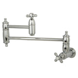 Restoration Two-Handle 1-Hole Wall Mount Pot Filler Faucet