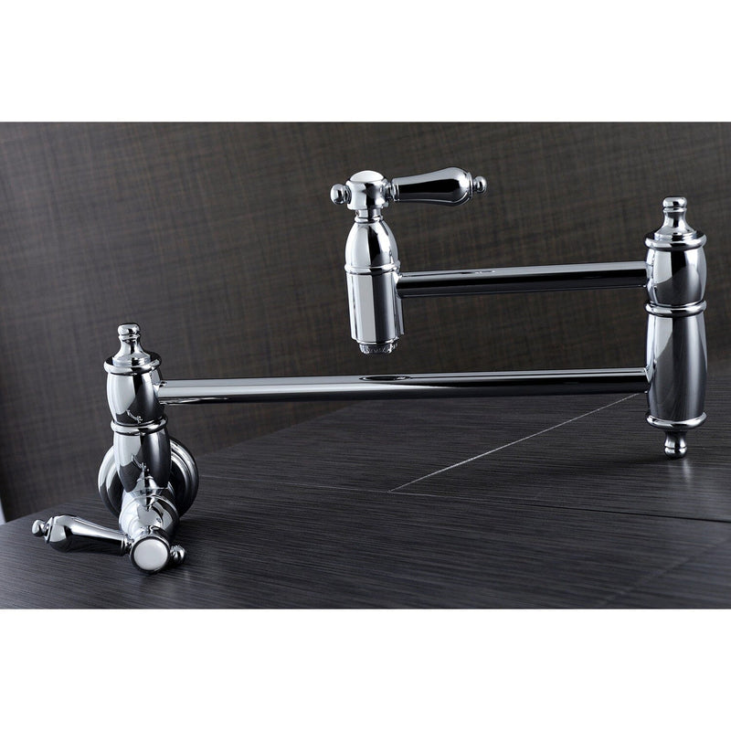 Heirloom Two-Handle 1-Hole Wall Mount Pot Filler Faucet