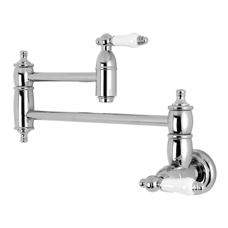 Restoration Two-Handle 1-Hole Wall Mount Pot Filler Faucet