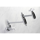 Restoration Two-Handle 1-Hole Wall Mount Pot Filler Faucet
