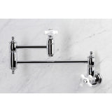Restoration Two-Handle 1-Hole Wall Mount Pot Filler Faucet