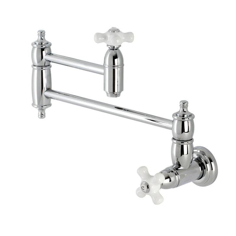 Restoration Two-Handle 1-Hole Wall Mount Pot Filler Faucet
