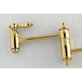 Heirloom Two-Handle 1-Hole Wall Mount Pot Filler Faucet