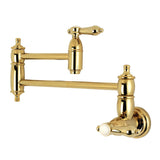 Heirloom Two-Handle 1-Hole Wall Mount Pot Filler Faucet