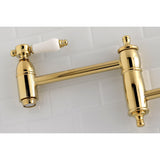 Bel-Air Two-Handle 1-Hole Wall Mount Pot Filler Faucet