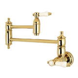 Bel-Air Two-Handle 1-Hole Wall Mount Pot Filler Faucet